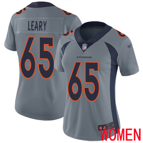 Women Denver Broncos #65 Ronald Leary Limited Silver Inverted Legend Football NFL Jersey->women nfl jersey->Women Jersey